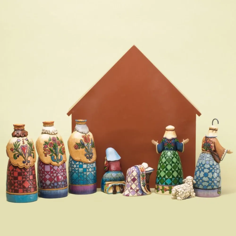 Clearance Deluxe Mini Nativity 9 Pc Set Jim Shore Resin Nativity