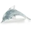 Dynasty Glass Dolphin - Grey Glow^ Glass