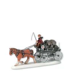 Clearance Dv, Red Lion Pub Beer Wagon, 56.58421, Dickens Village Dickens Village