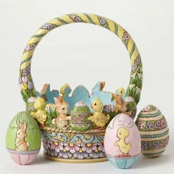 Enesco Easter Basket W/3 Eggs 12Th Annual^ Easter