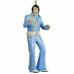 Fashion Elvis In Blue Tiffany Jumpsuit Ornament, Ep2151, Kurt Adler Novelty