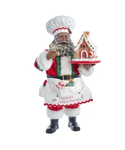 Kurt S Adler Fabriche™ African American Gingerbread Chef Santa, Fa0143, Kurt Adler^ Santas