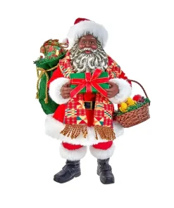 Kurt S Adler Fabriche™, African American Santa, Fa0173,^ Santas