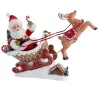 Kurt S Adler Fabriche™ Santa Sitting In Gingerbread Sleigh, Fa0148, Kurt Adler^ Clothtique/Fabriche Santas
