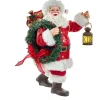 Kurt S Adler Fabriche™ Santa With Wreath And Lantern, Fa1067^ Clothtique/Fabriche Santas