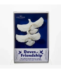 Kurt S Adler Friendship Dove Ornaments For Personalization, 2-Piece Box Set, C6699, Kurt Adler^ Resin