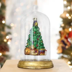 Old World Christmas Glass Dome Ornament Cover-Gold^ Glass