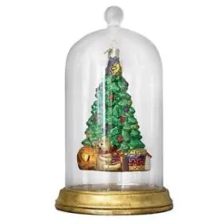 Old World Christmas Glass Dome Ornament Cover-Gold^ Glass