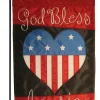 Online God Bless America Double Applique Garden Flag Speciality
