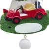 Kurt S Adler Golf Cart And Tee Ornament For Personalization, A2015, Kurt Adler^ Resin