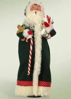 Byers Choice Green Santa With Candy Cane, , 3153^ Byers Choice Carolers