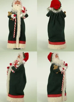 Byers Choice Green Santa With Candy Cane, , 3153^ Byers Choice Carolers