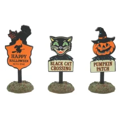 Department 56 Ha, Halloween Signs Set Of 3, 6009820, Halloween Accessories^ Halloween General