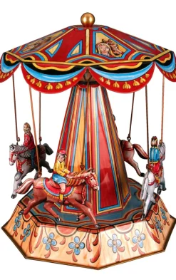 Best Horse Carousel, German Collectible Tin Toy, Rm610 Speciality