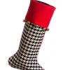 Sale Houndstooth Stocking With Bells Speciality