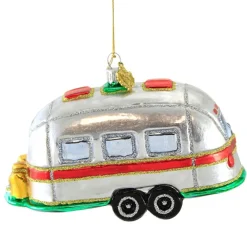 Cheap Huras, Christmas Airstream Glass Ornament Camper, S708 Novelty