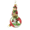 Cheap Huras. Elf On Christmas Ball Ornament, Sprite Holly Floral, S753 Novelty