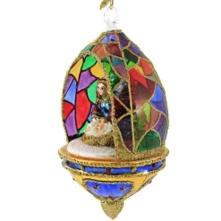 Flash Sale Huras, Stained Glass Nativity Dome Religious Christmas, S776 Novelty
