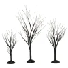 Department 56 Hv, Black Bare Branch Trees, St/3, 4033851, Halloween Village^ Glass
