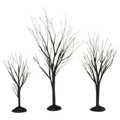 Department 56 Hv, Black Bare Branch Trees, St/3, 4033851, Halloween Village^ Glass
