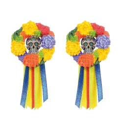 Department 56 Hv, Day Of The Dead Wreaths, 6005563, Halloween Village^ Halloween General