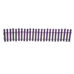 Department 56 Hv, Ghoulish Purple Glitter Fence, 6007704, Halloween Village^ Wood
