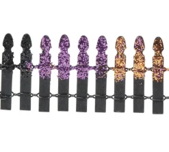 Best Sale Hv, Halloween Glitter Fence, 6005556, Halloween Village Speciality