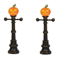 Online Hv, Halloween Street Lamps, 6003301, Halloween Village Snow Village