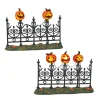 Department 56 Hv, Jack-O-Lantern Lit Fence, 6005557, Halloween Village^ Halloween General