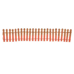 Department 56 Hv, Pumpkin Orange Glitter Fence, 6007703, Halloween Village^ Wood