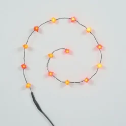 New Hv, String Of Lit Autumn Leaves, 6007712, Halloween Village Halloween Village