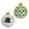 Sale Irish Glass Ball Ornaments, 6-Piece Box Set, 80Mm, Gg0886, Kurt Adler Speciality