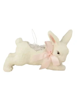 Bethany Lowe Ivory Running Bunny Bucket^ Easter