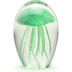 Dynasty Glass Jellyfish, Baby Glow Green^ Glass