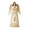 Sale Jim Shore, Holiday Lustre Nativity Angel, 6006612, Heartwood Creek Resin Nativity