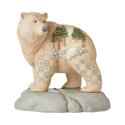 Enesco Jim Shore, White Woodland Bear/Scene, 6006582, Heartwood Creek^ Resin