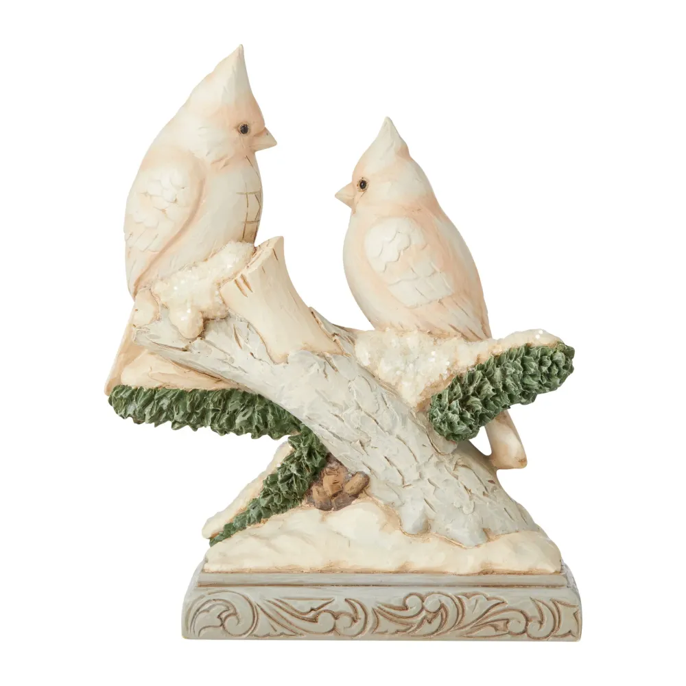 Enesco Jim Shore, White Woodland Birds On Branch, 6006585, Heartwood Creek^ Resin