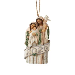Cheap Jim Shore, Woodland Holy Family Dated 2020 Orn, 6006588, Heartwood Creek Jim Shore