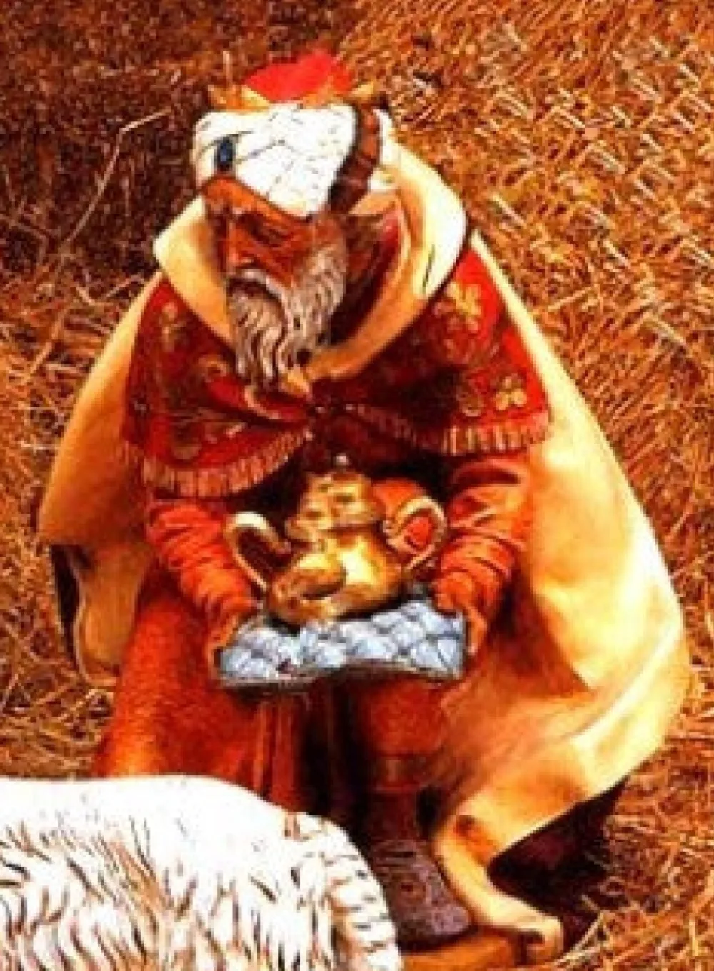 Fashion King Gaspar Kneeling 50", , 52315 Resin Nativity