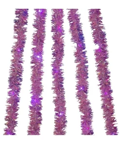 Kurt S Adler 100-Light Purple Iridescent Tinsel Cascade Purple Superbright Light, Ad1001Pupu^ Garlands (Tree)