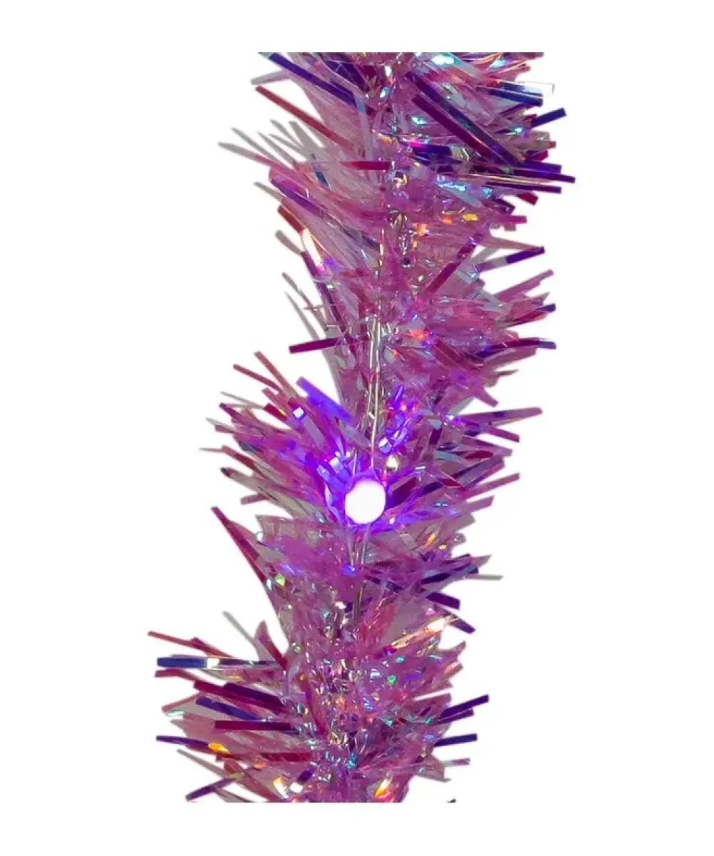 Kurt S Adler 100-Light Purple Iridescent Tinsel Cascade Purple Superbright Light, Ad1001Pupu^ Garlands (Tree)