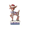 Enesco Lighted Rudolph Wearing Hat^ Resin