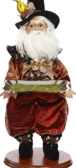Mark Roberts Mr, Pilgrim Elf W/Platter, 51-05408, ^ Halloween General