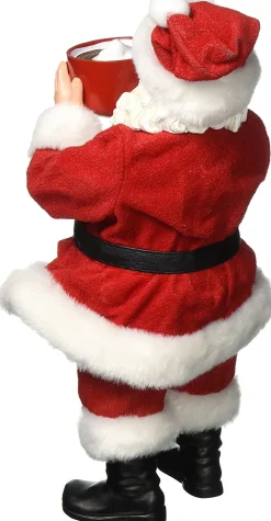 Department 56 Mugstache Santa 11"^ Clothtique/Fabriche Santas
