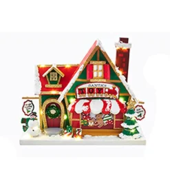 Clearance North Pole Buildings, 4 Assorted Trains