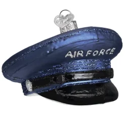 Old World Christmas Owc Air Force Cap Ornament, 32379^ Glass