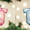 Old World Christmas Owc Baby Onesie Ornament, 32338-39^ Glass
