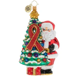 Christopher Radko Radko Aids Awareness Christmas Tree, 1020034, ^ Santas