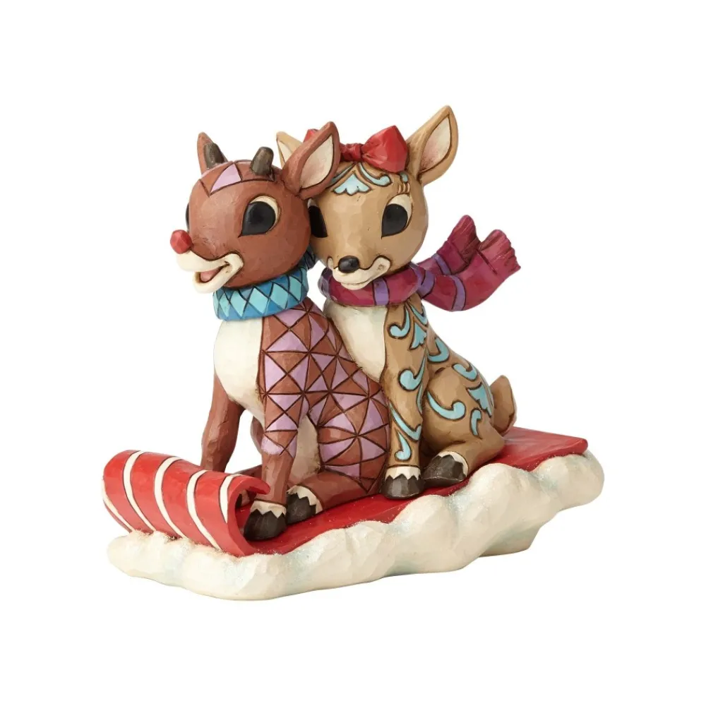 Fashion Rudolph And Clarice Sledding Jim Shore
