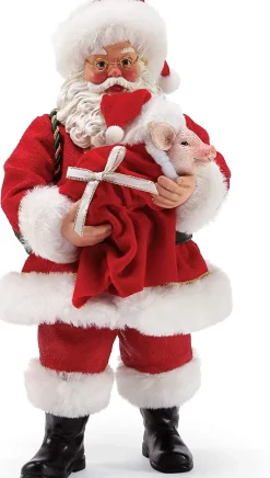 Department 56 Santa And His Pets Pig In A Blanket, 6003437, Possible Dreams^ Santas